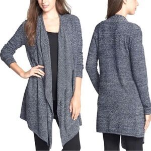 Barefoot Dreams Calypso Bamboo Cozy Chic Lite Cardigan Wrap Sweater Gray Sz S/M